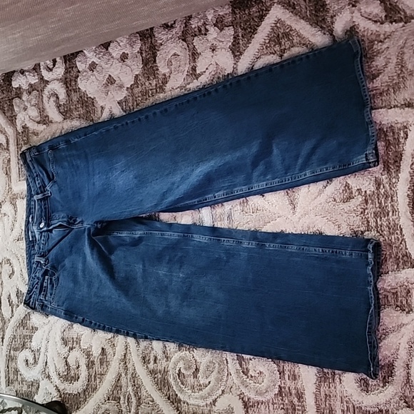 Old Navy Mid Rise Wide Leg size 14 Cotton Denim JEANS - Picture 1 of 4